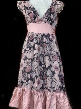 Maria Bianca Nero Small Silk Flutter Sleeve Dress
